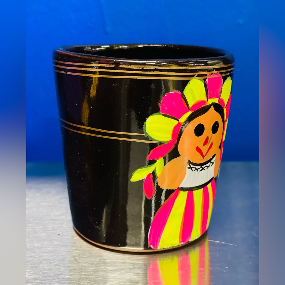 Amazing caffe mugs Mexican Hand-Painted Clay Pottery Mug